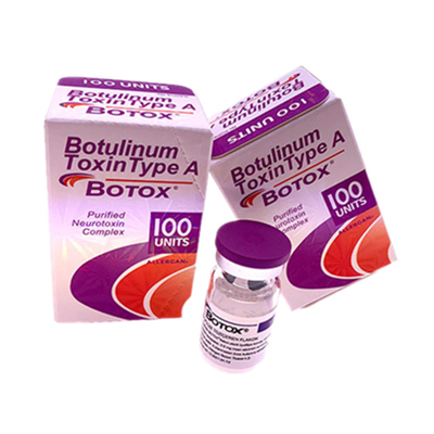 Les injections botulinum de toxine d'Allergan de retrait de ride dactylographient un 100iu