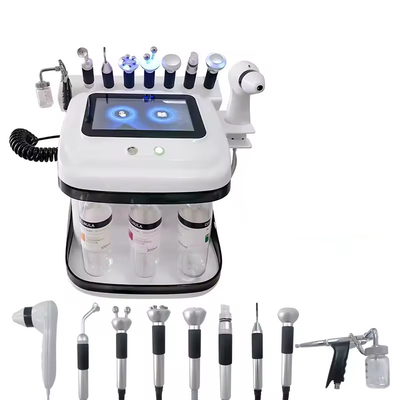 8 Poignées de compteur d'oxygène Machine de dermabrasion dans l'eau Nettoyage en profondeur de la peau Hydratation et hydratation