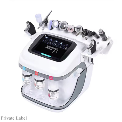 8 Poignées de compteur d'oxygène Machine de dermabrasion dans l'eau Nettoyage en profondeur de la peau Hydratation et hydratation