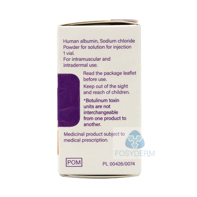 Longue durée 100 Unités Allergène Toxine Botulinique Pure Pour 3-6 mois Durée Et Douleur légère