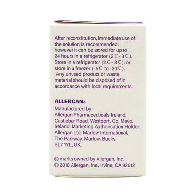 Allergan Botox de haute qualité 100 unités poudre de toxine botulique