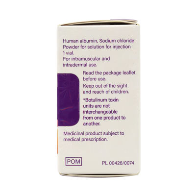 100 Unités d'allergène Poudre pour solution injectable Toxine botulique