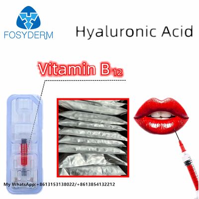 Remplisseur de lèvres rouges avec vitamine B12 Acide hyaluronique injectable Remplisseur de beauté élargissement des lèvres 1 ml