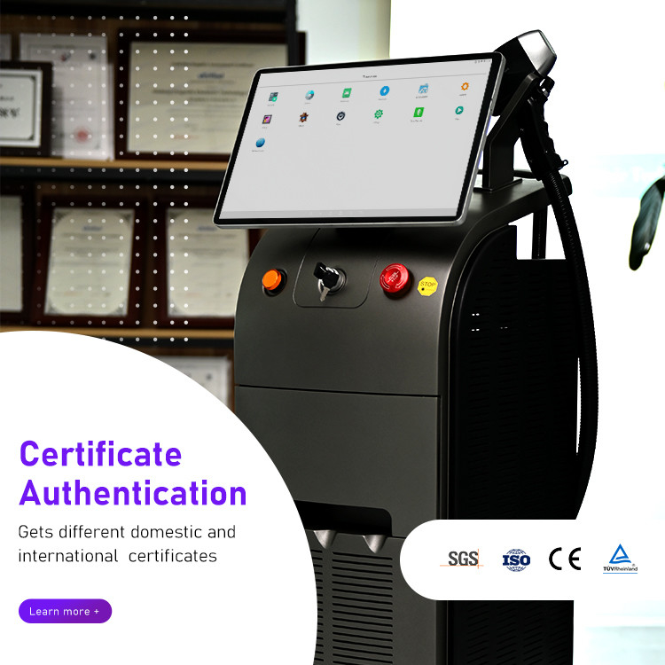 Machine d' épilation laser intelligente pour tous les types de peau avec écran 4K