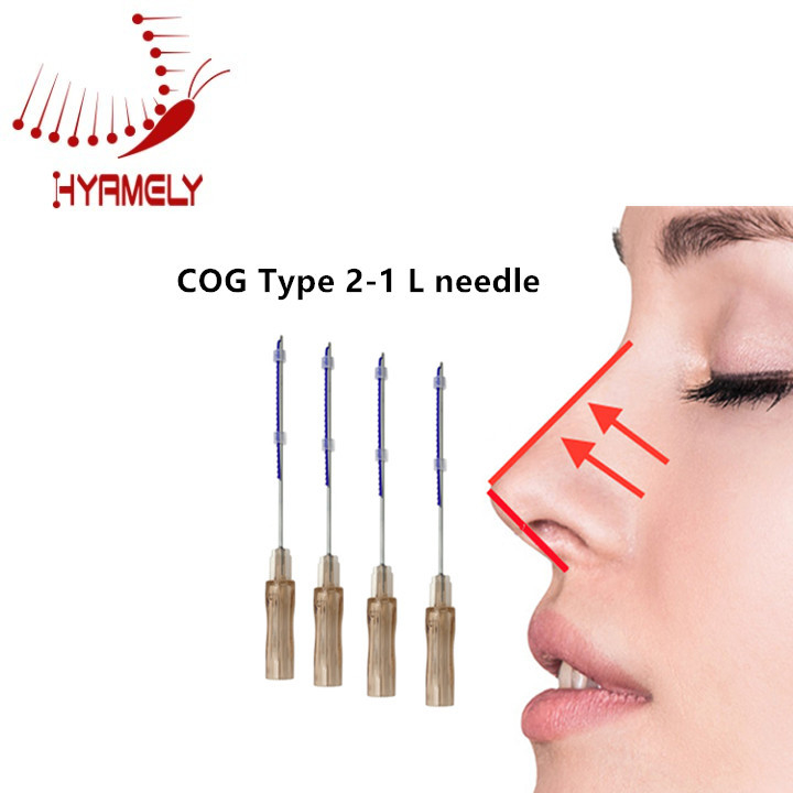 Le nez de levage Hyamely PDO filète l'aiguille 19G corrigible/non corrigible