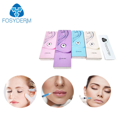 Gel cutané de remplisseur d'acide hyaluronique facial ha injectable avec la seringue en verre
