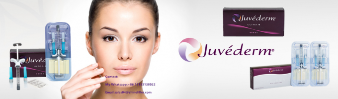 JUVÉDERM dermal filler product packaging and application demonstration